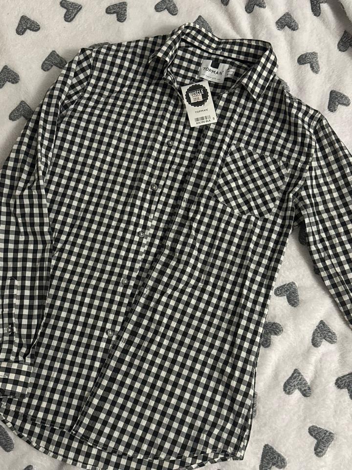 Новая мужская рубашка Topman в клетку Vichy