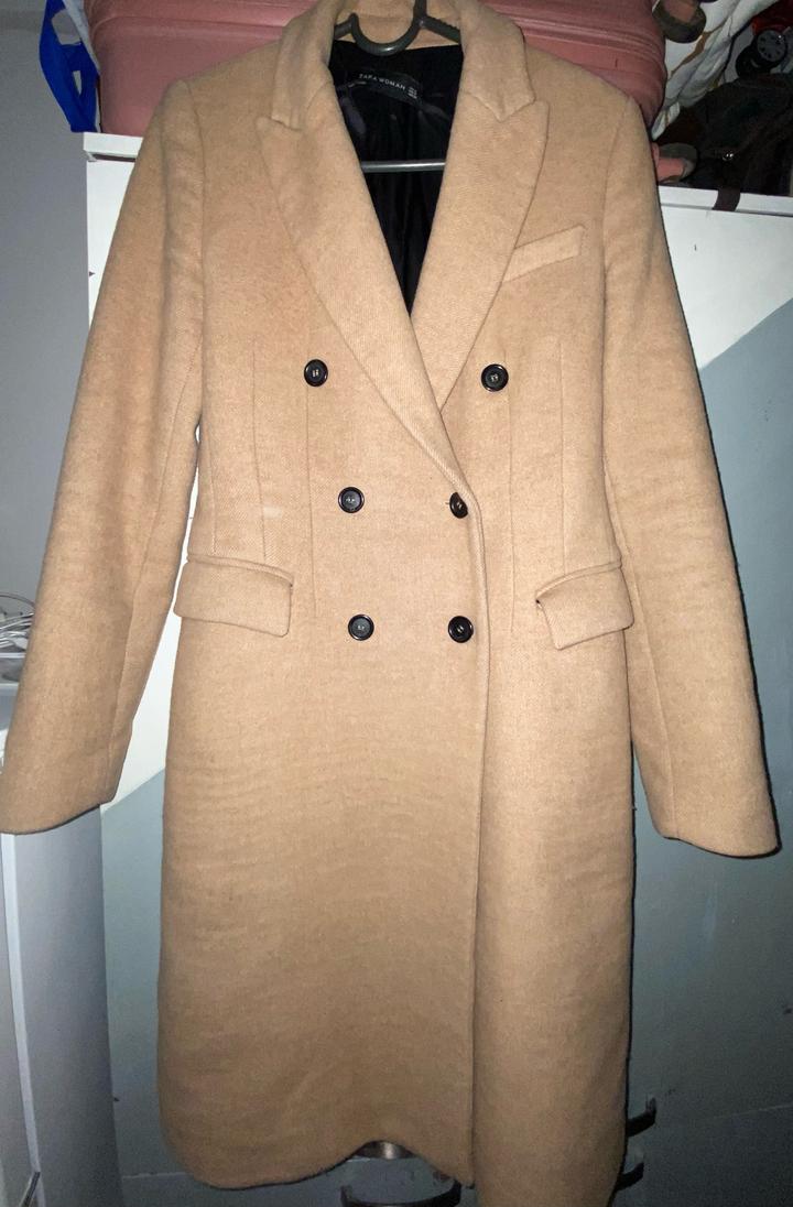 Двубортное пальто ZARA WOMAN