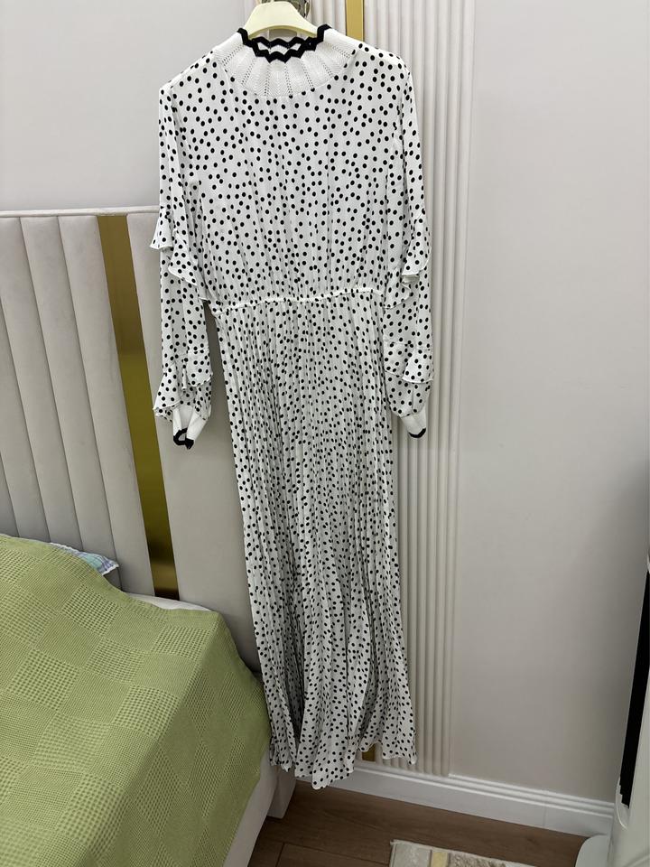 Of White EXCLUSIVE Платье макси в горошек Of White