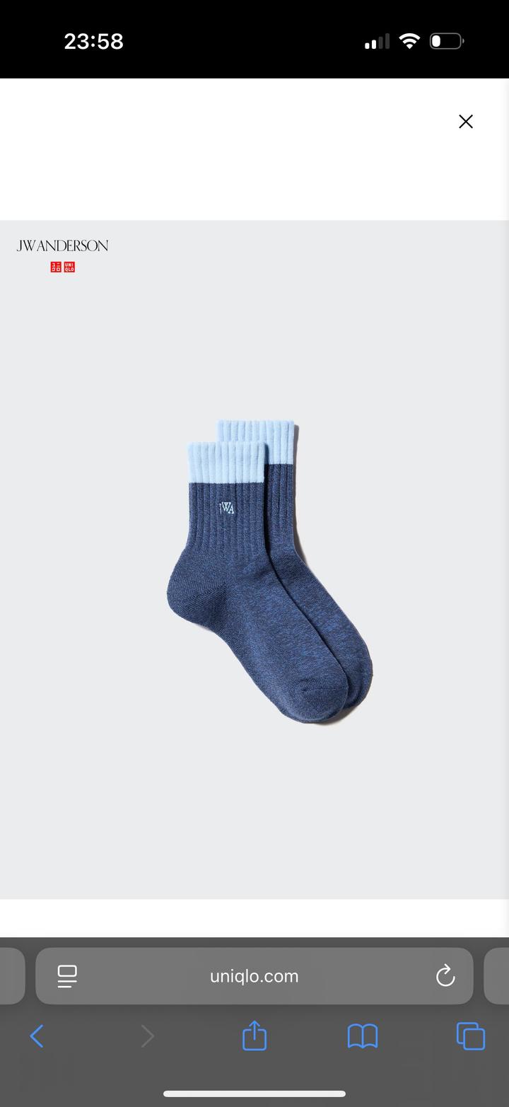 Носки JW Anderson x Uniqlo