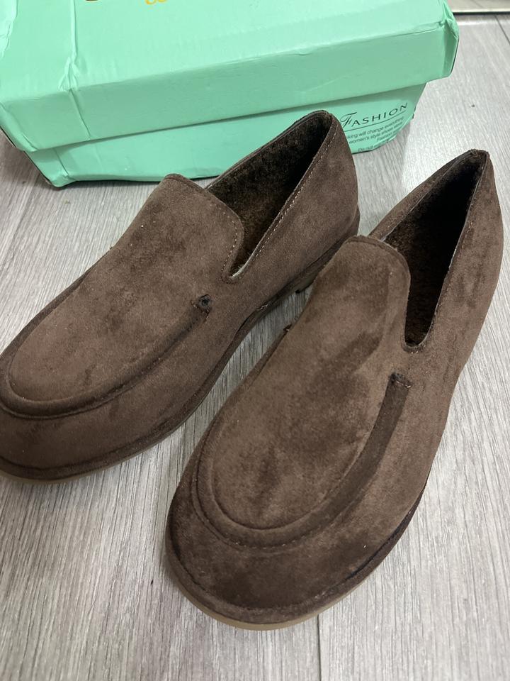 Замшевые мокасины с меховой подкладкой