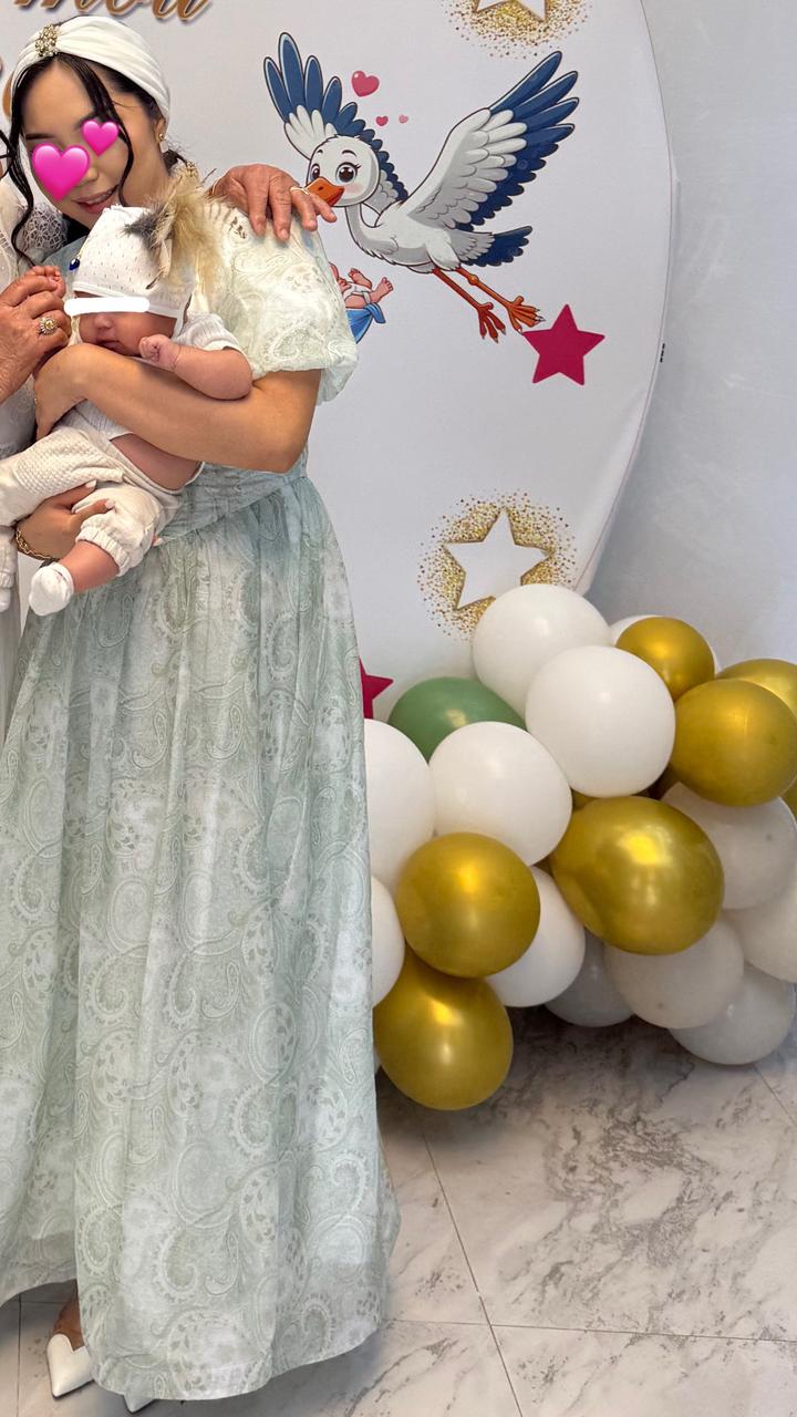 Женское платье с пышными рукавами