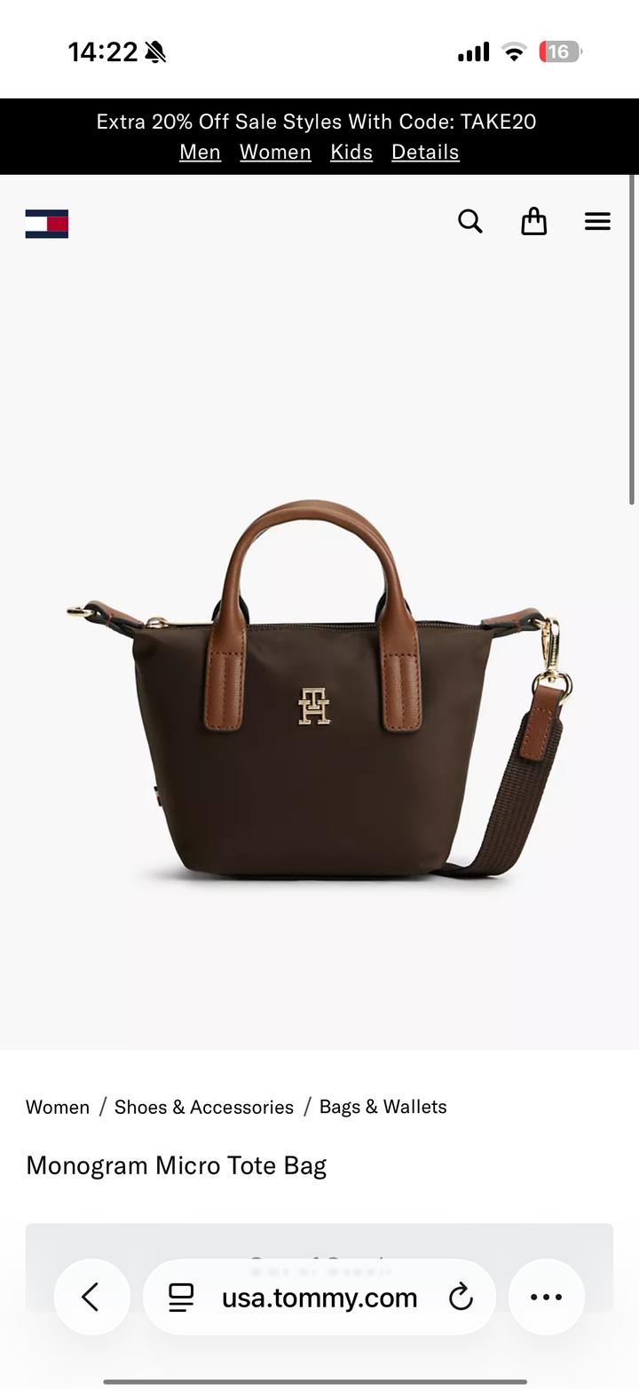 Tommy Hilfiger Monogram Micro Tote Bag