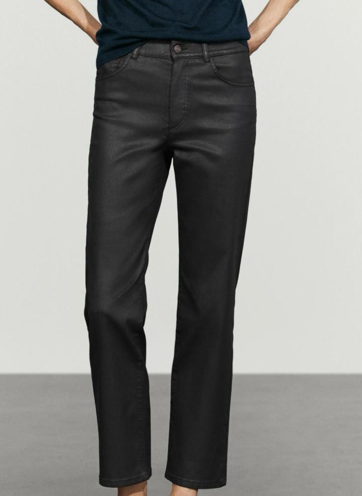 Брюки-стретч “под кожу» Massimo Dutti