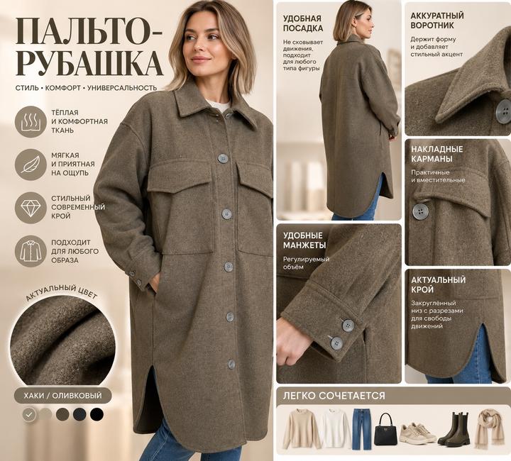 H&M Пальто-рубашка
