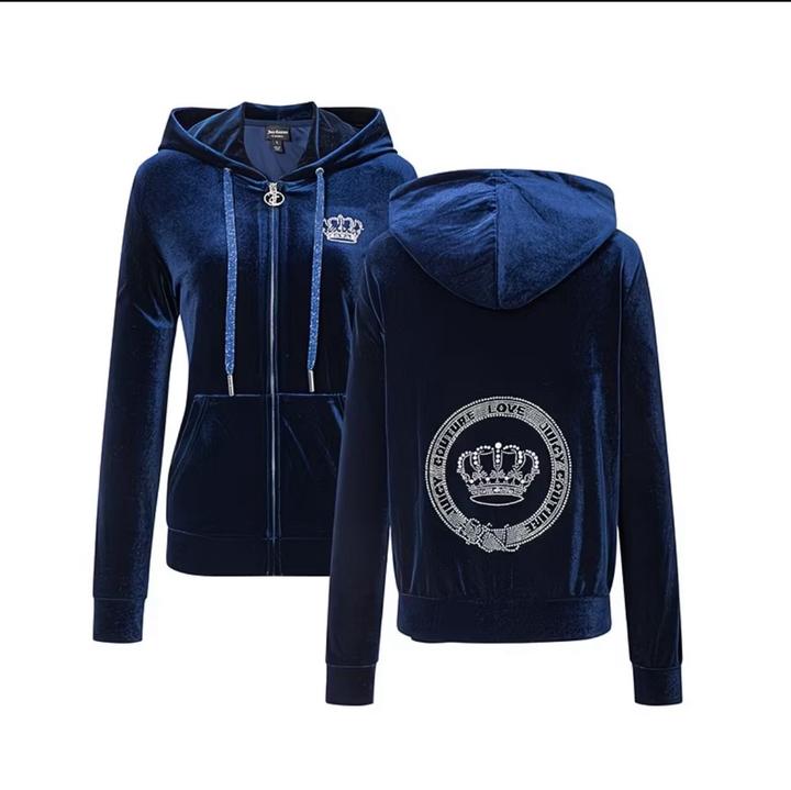 Худи Juicy Couture на молнии из велюра