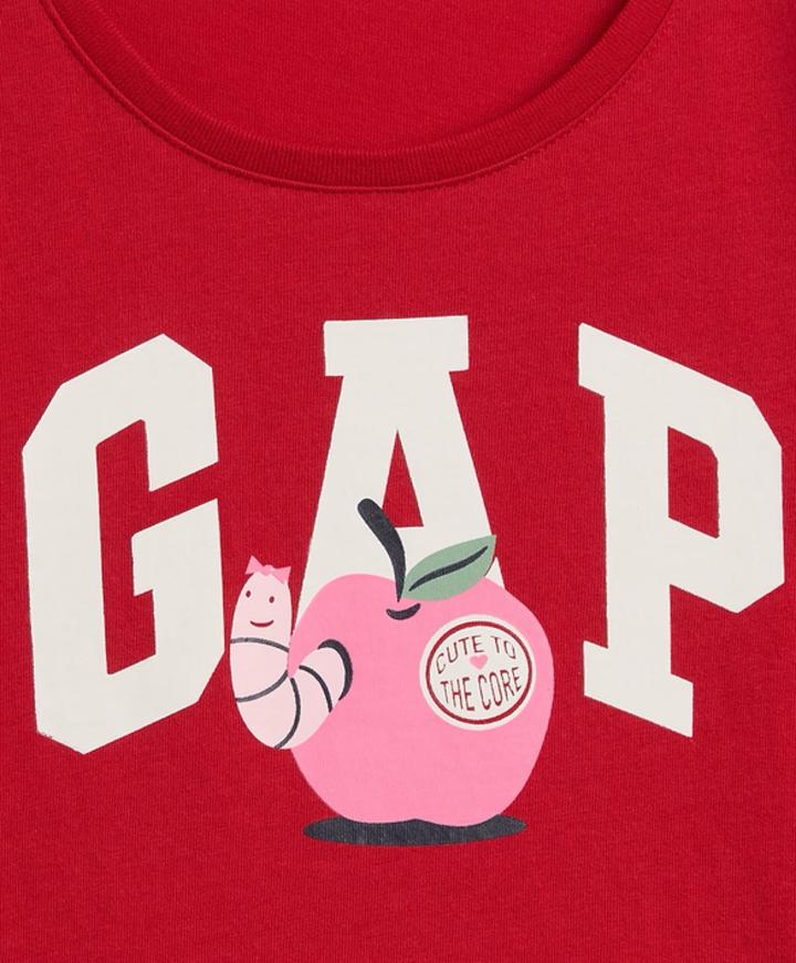Лонгслив GAP с принтом для девочки