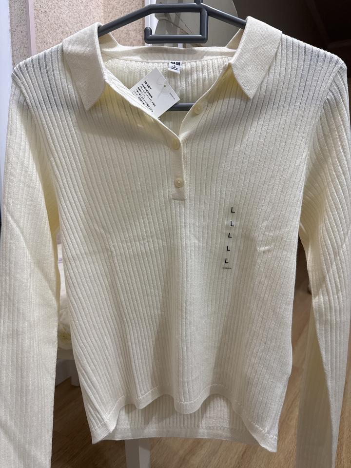Поло Uniqlo с длинным рукавом из трикотажа L