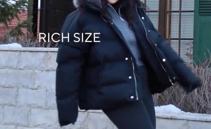 Rich size Черная стеганая куртка