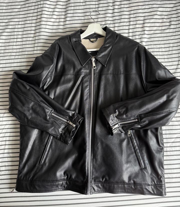 Кожаная куртка ASOS DESIGN