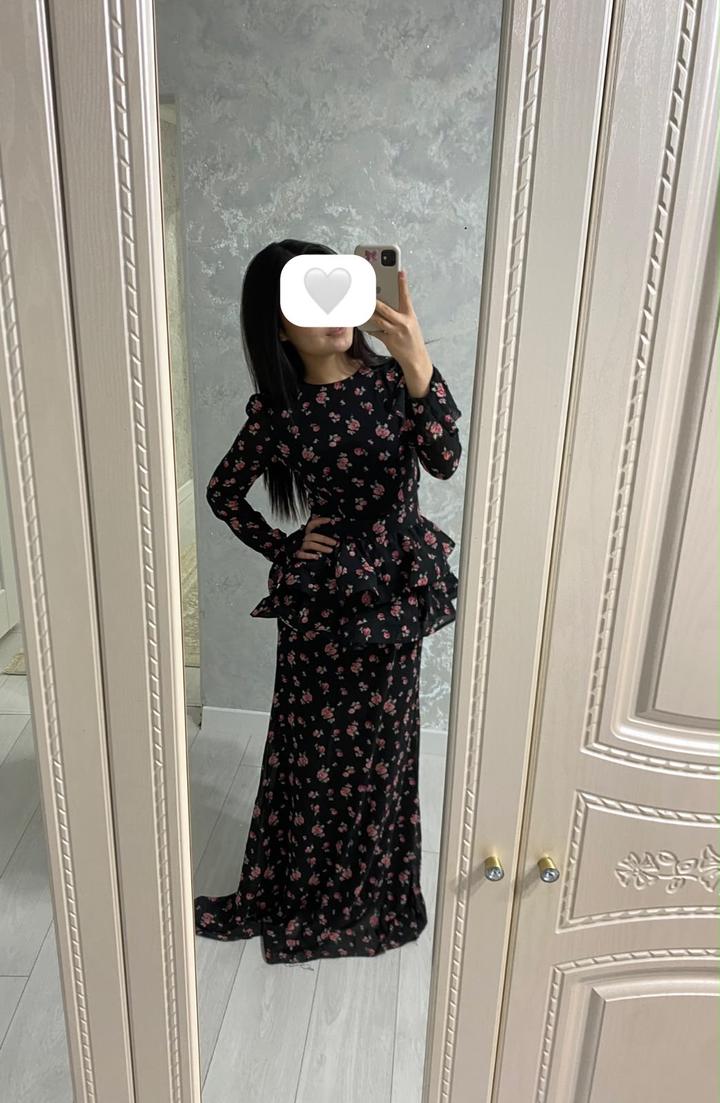 MIA Платье макси с баской