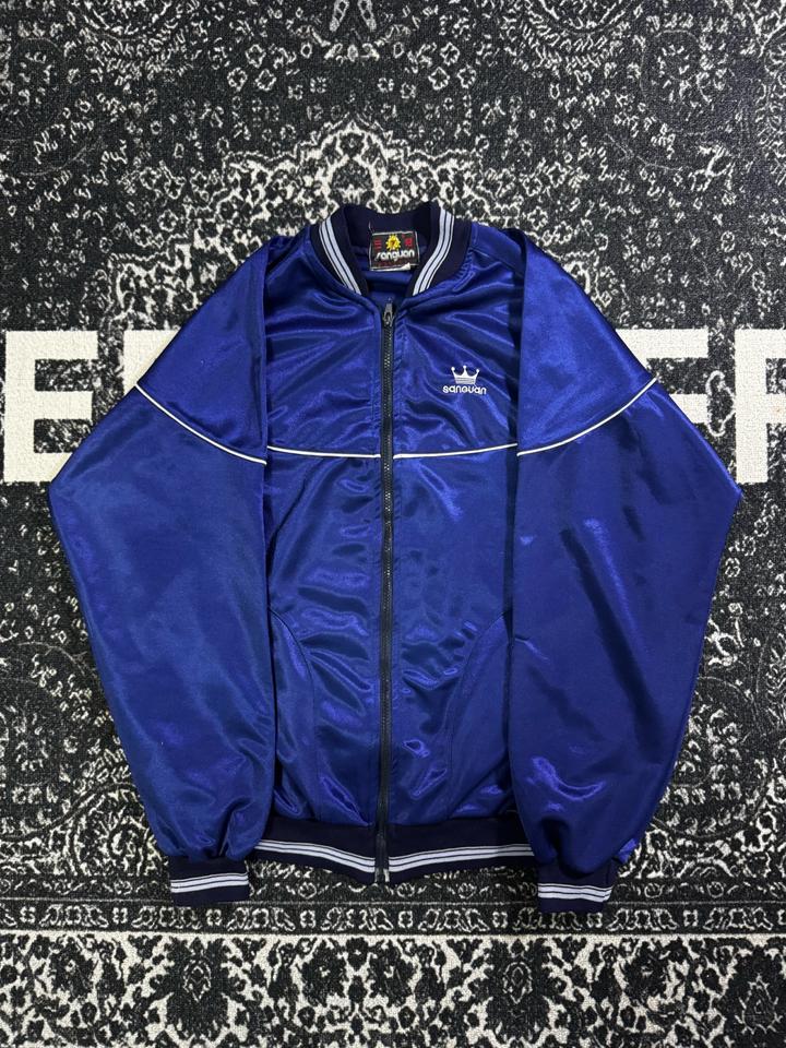 90s crinkle nylon track jacket