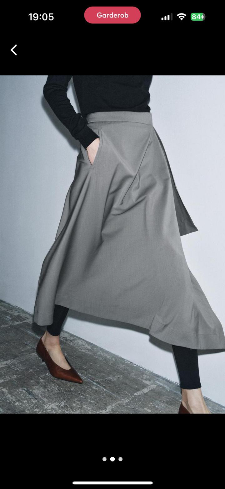 Юбка Zara асимметричная шерстяная
