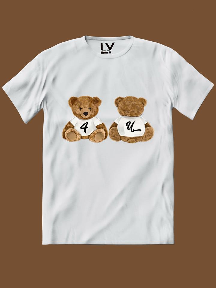 Футболка LV LOVE YOU с принтом мишек