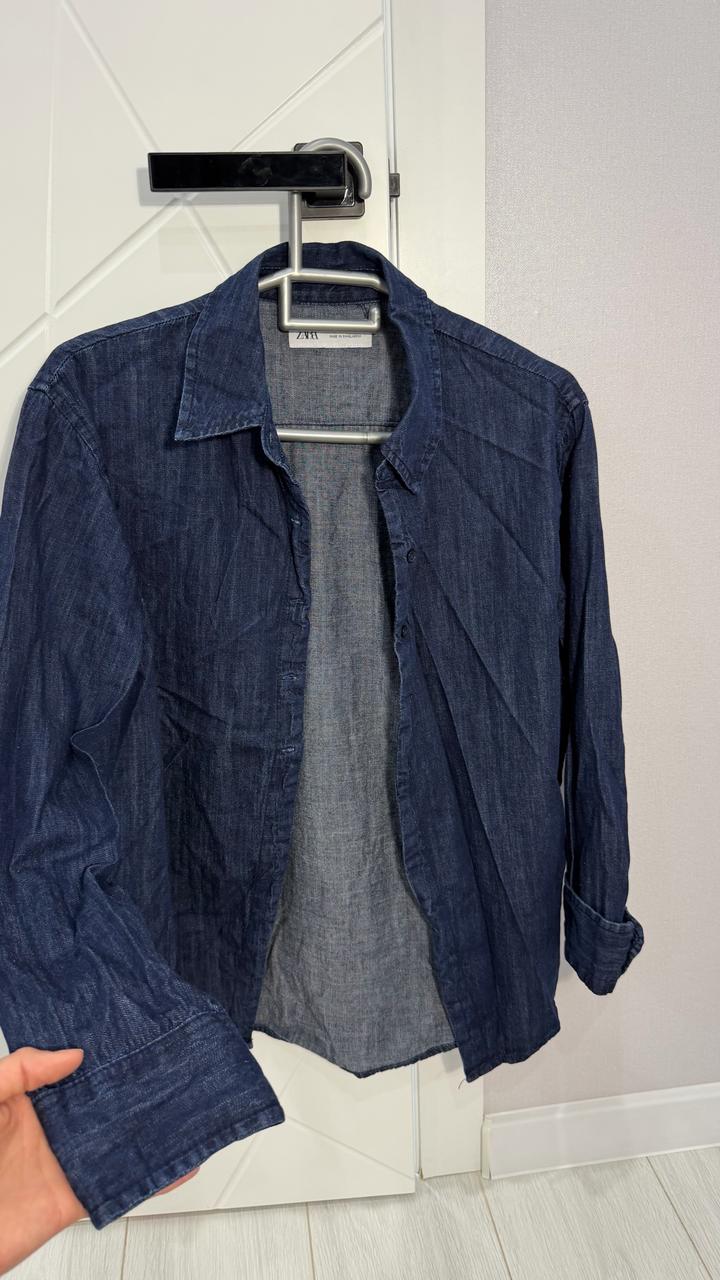 джинсовая рубашка ZARA
