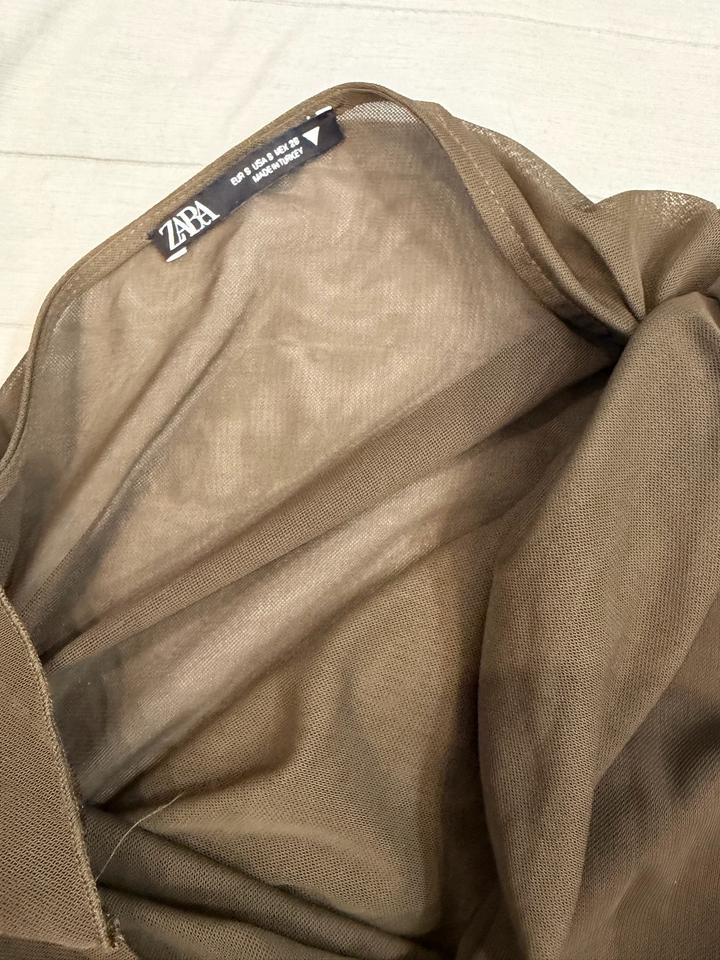ZARA боди сетчатое на одно плечо