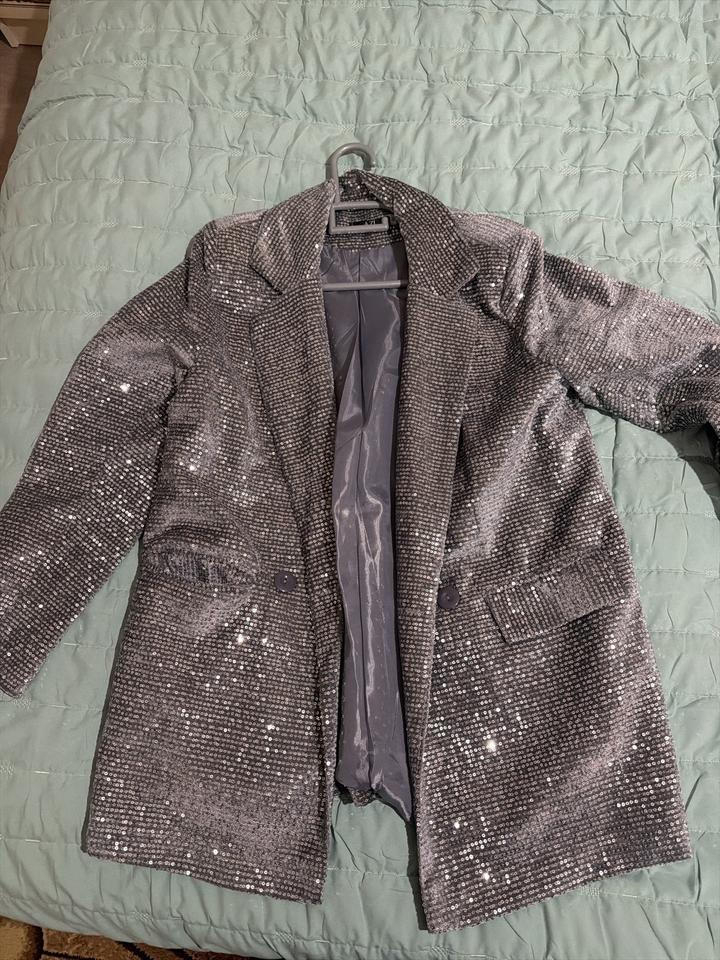 Fashion Пиджак пайетками с юбкой