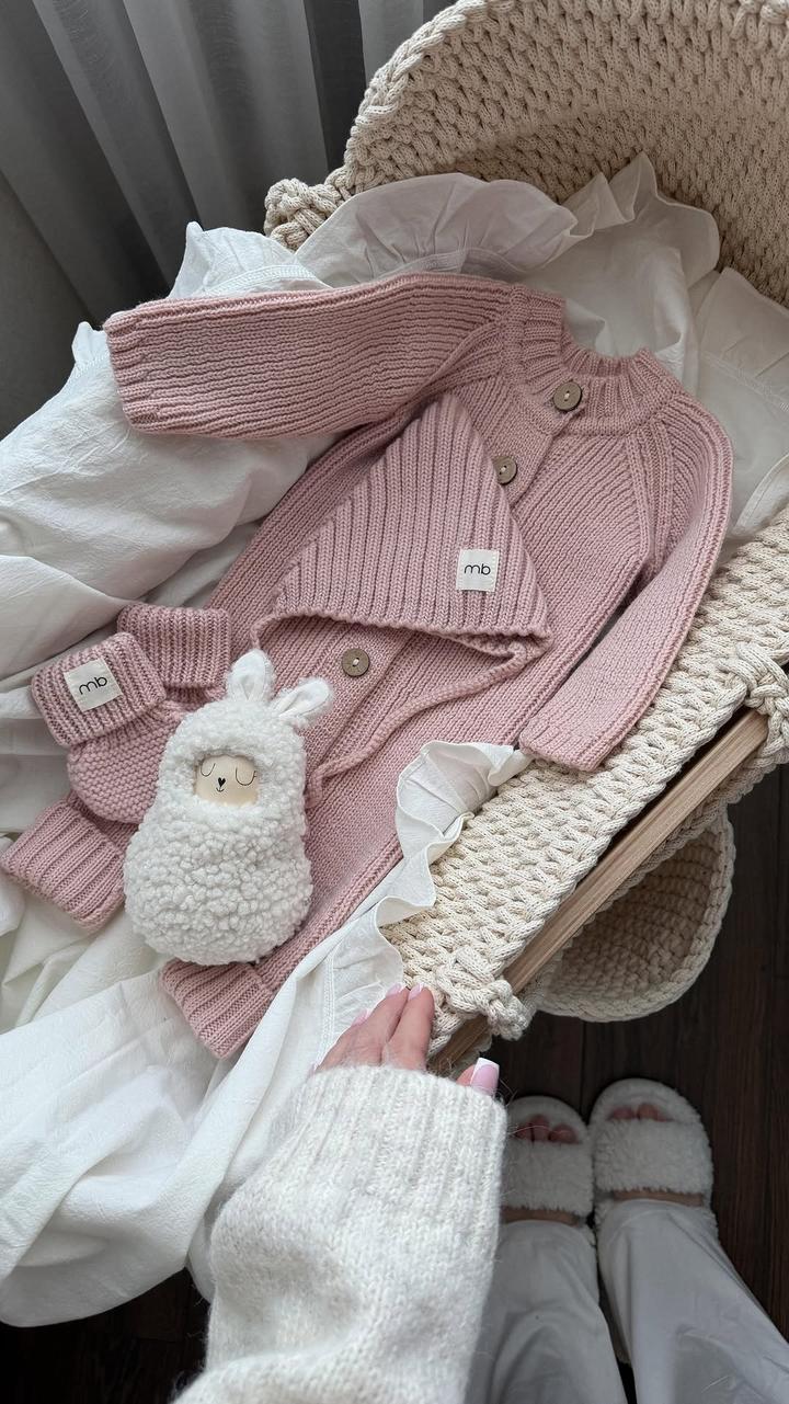 mimi baby Комплект 3в1 от Mimibaby. Меринос-кашемир, размер 56-68. Новый!