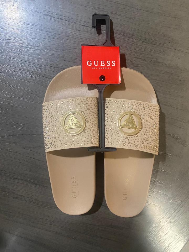 GUESS шлепанцы со стразами