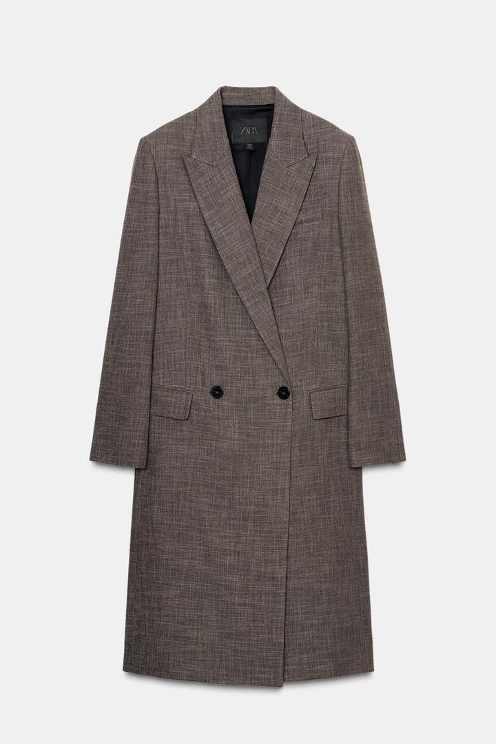 Zara Удлинённый двубортный жакет