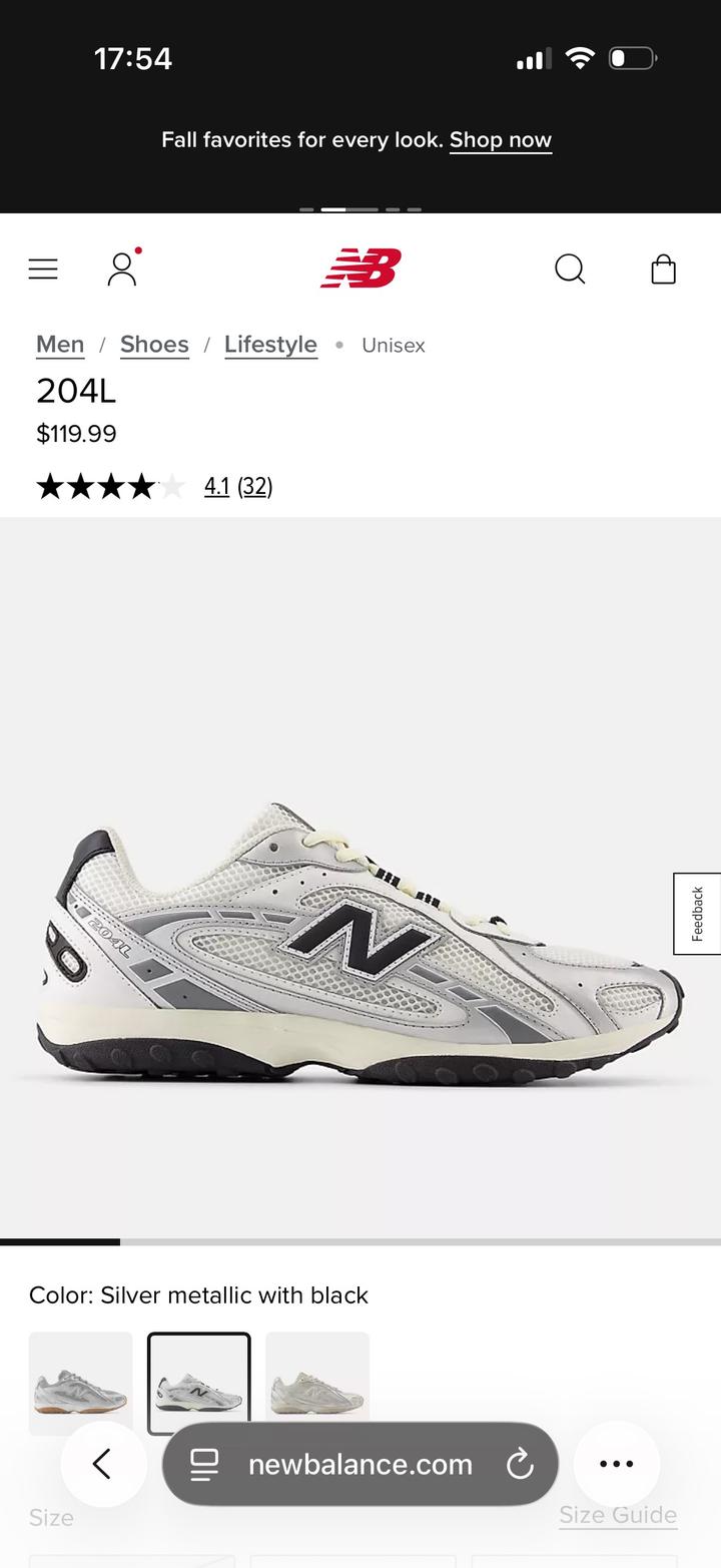 Кроссовки New Balance 204L