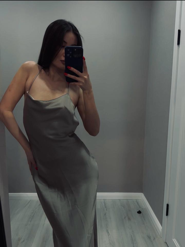 Zara Платье комбинация атласное