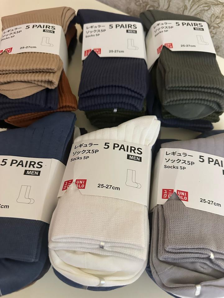 Носки Uniqlo мужские, комплект из 5 пар
