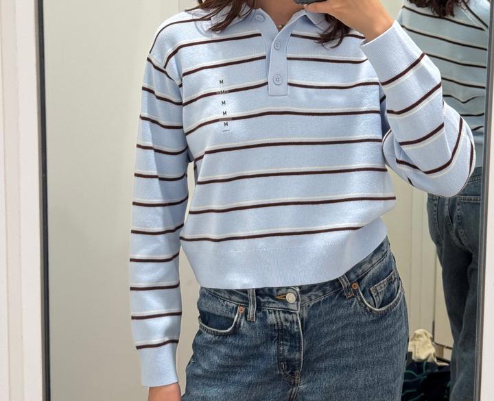Uniqlo Джемпер поло в полоску