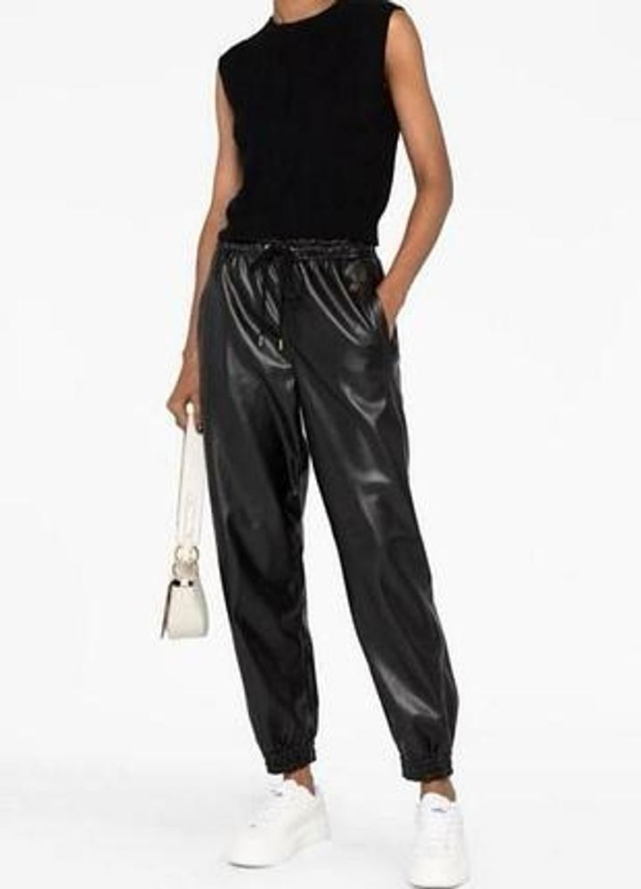 Брюки-джоггеры из экокожи Zara