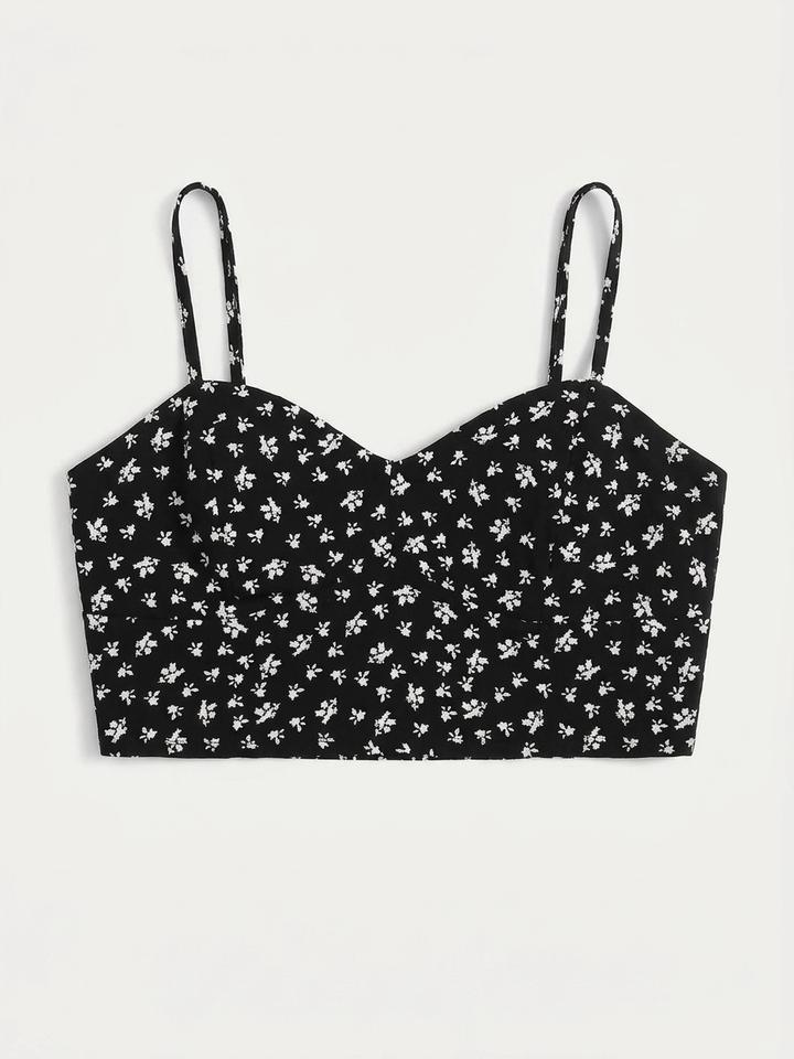 Stradivarius Топ с цветочным принтом
