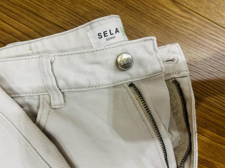 Джинсы SELA Denim белые прямые