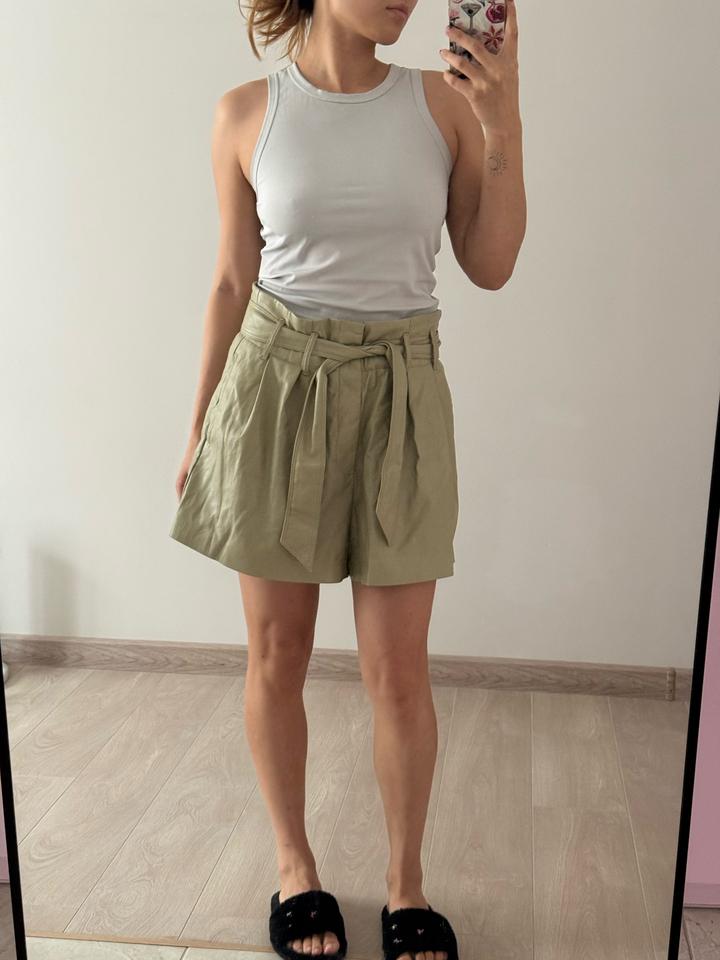 Кожаные шорты ZARA