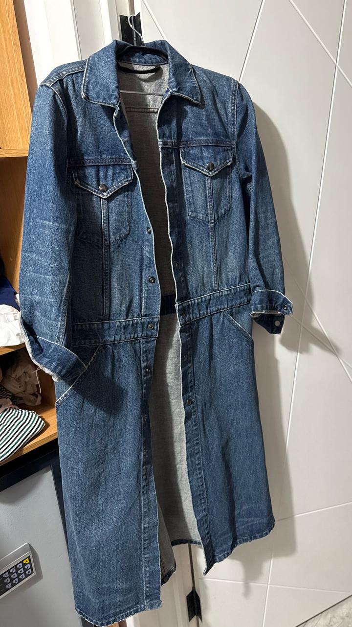 Джинсовое платье-рубашка Helmut Lang