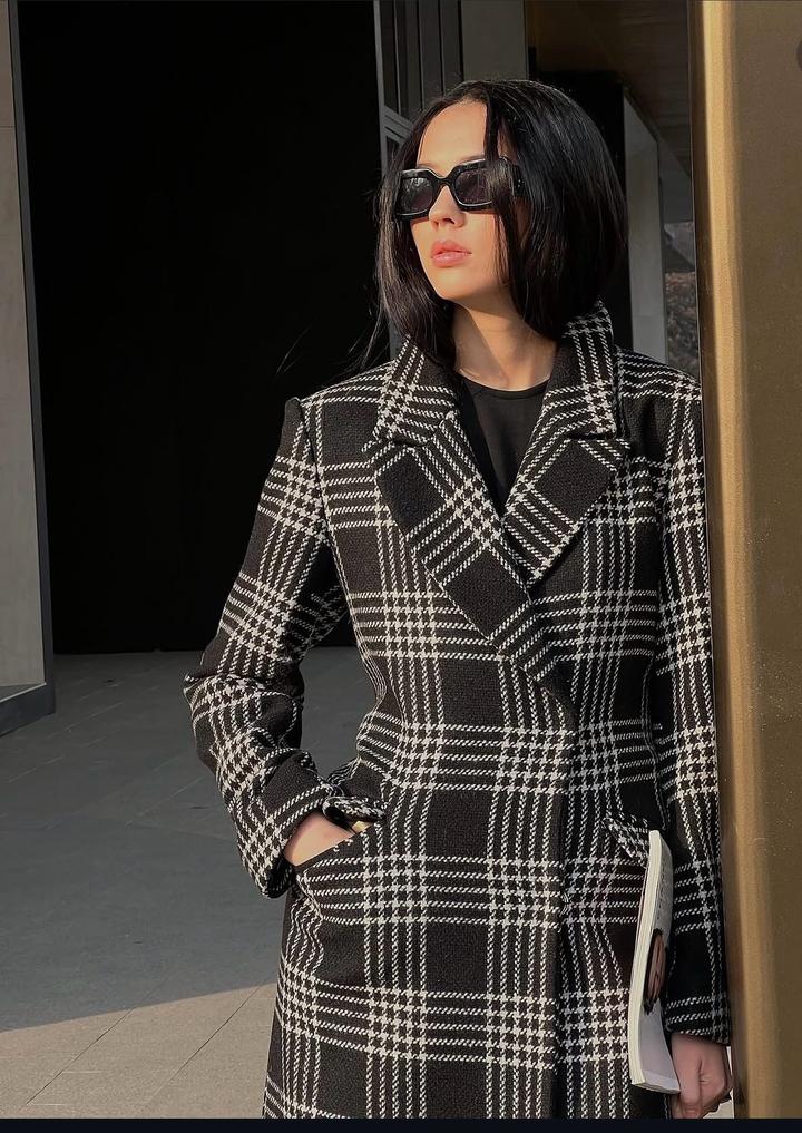 Пальто в клетку aisho atelier