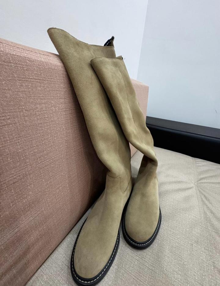 Женские замшевые сапоги, Zara