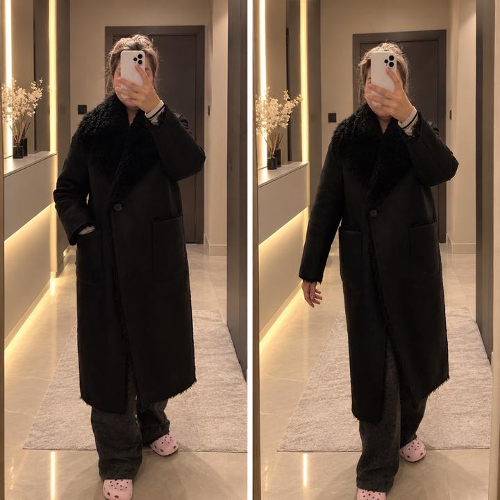 Дубленка миди Zara