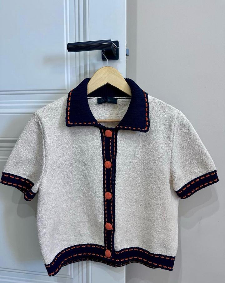 Трикотажное поло ZARA