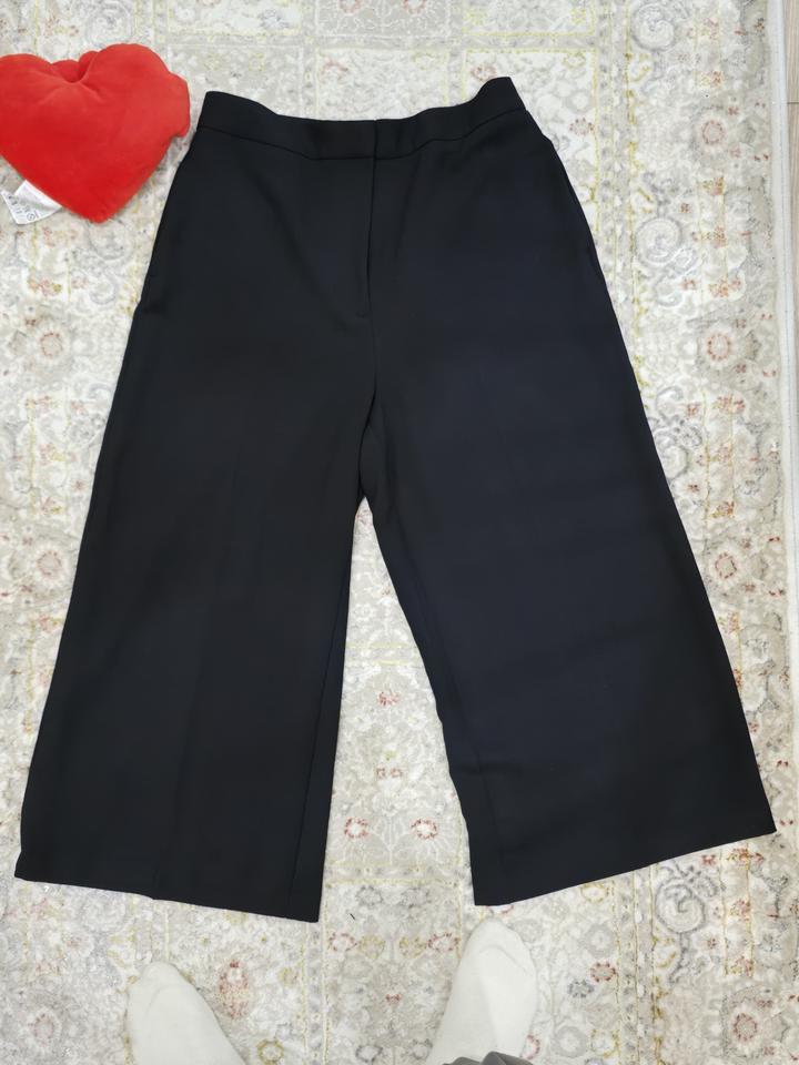 Женские широкие брюки Zara — XL, чёрные