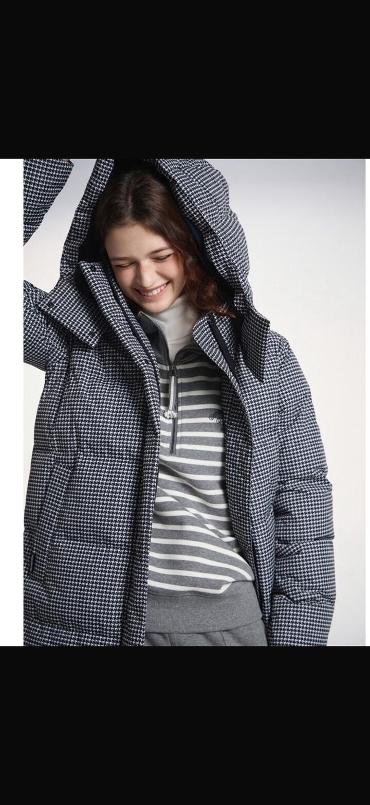 Bensimon Пуховик в клетку с капюшоном