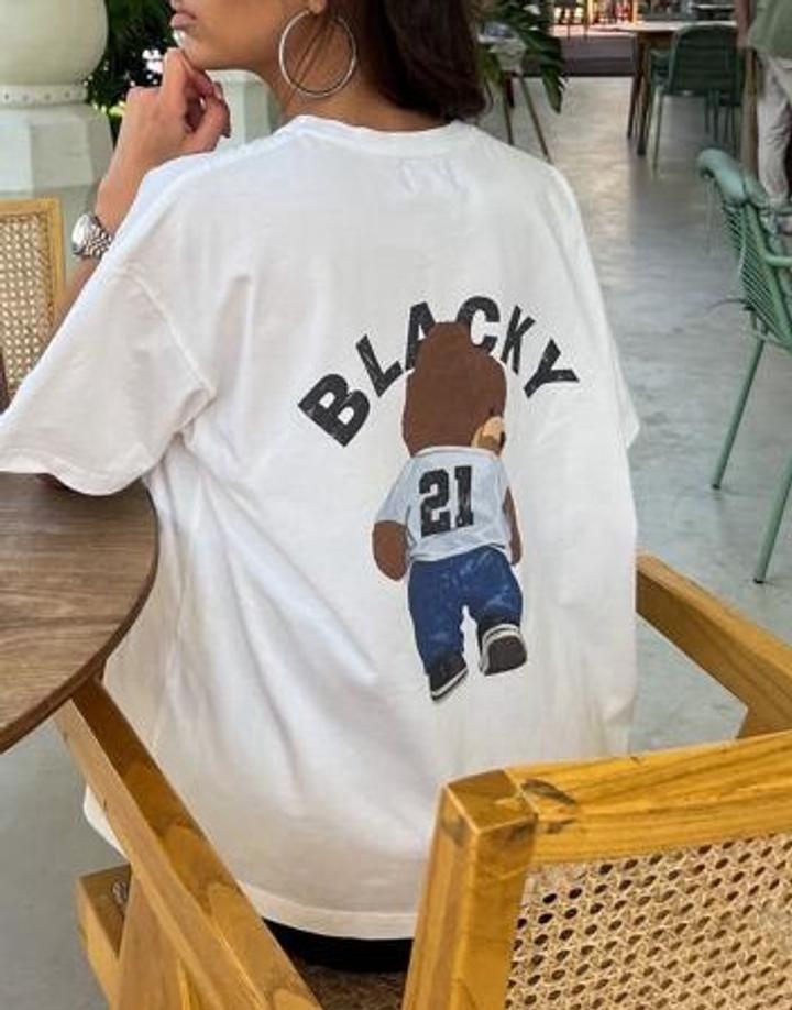 Футболка Blacky с принтом медведя