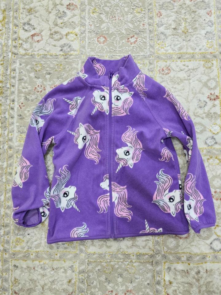Флисовая кофта H&M с единорогами, 98–104 см