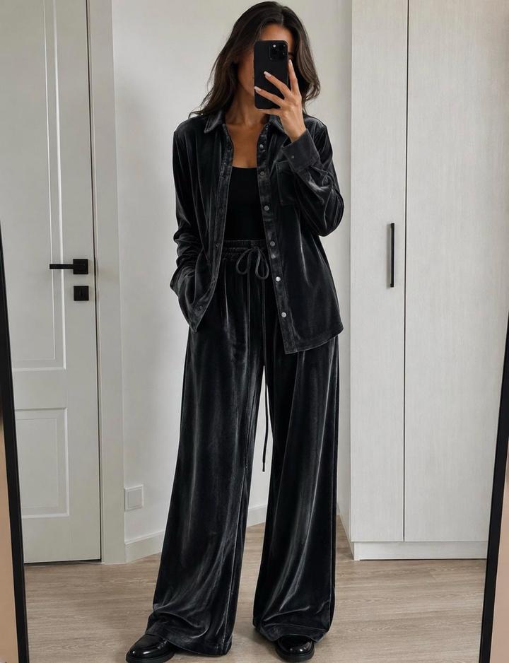 ZARA велюровый костюм