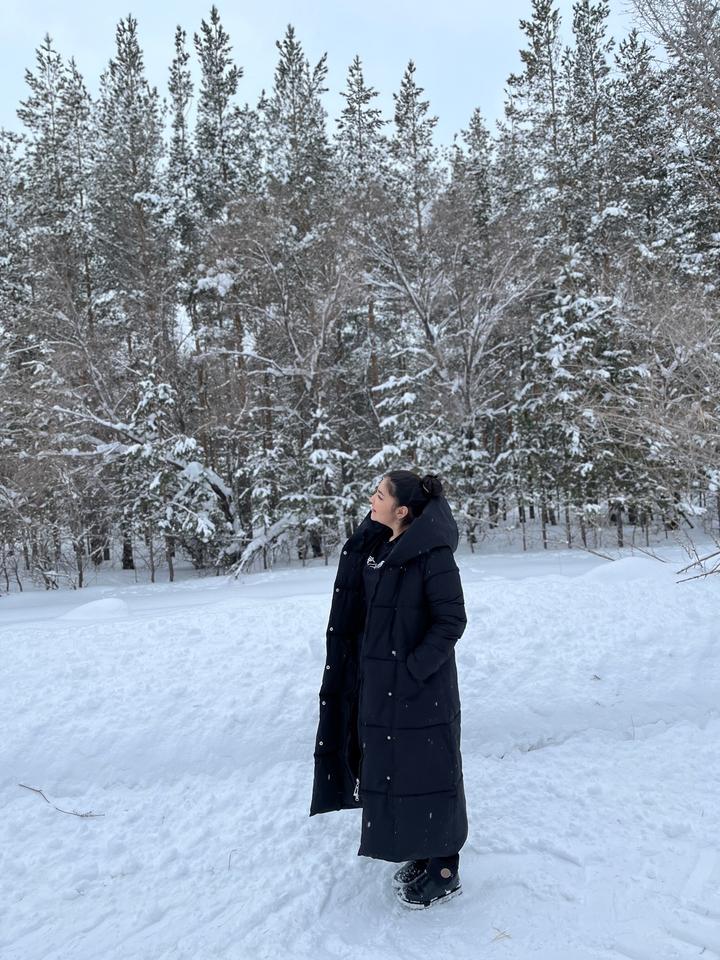 Пуховик длинный с капюшоном черный