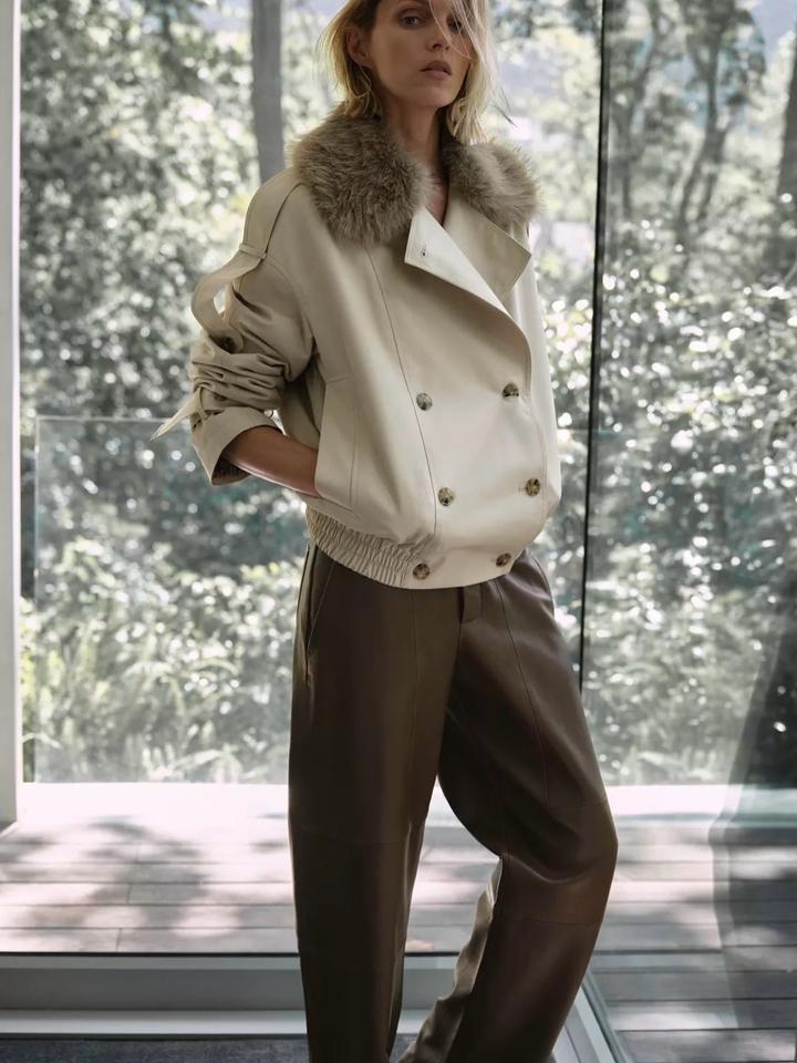 Куртка Zara с меховым воротником