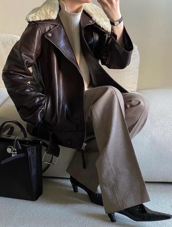 By Malene Birger Куртка-косуха с меховым воротником