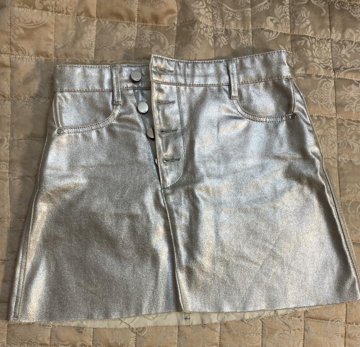 Юбка ZARA серебристая