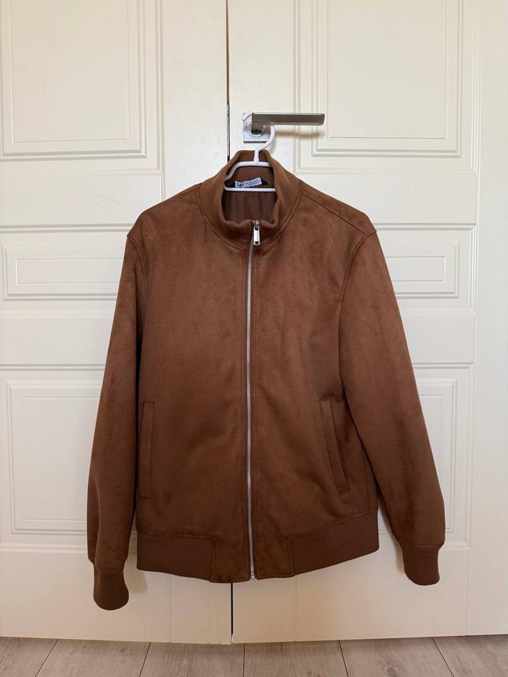 Бомбер ZARA из замши