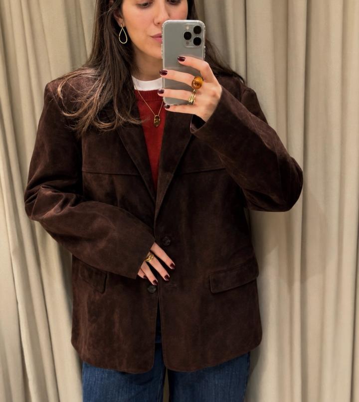 Zara Замшевый пиджак