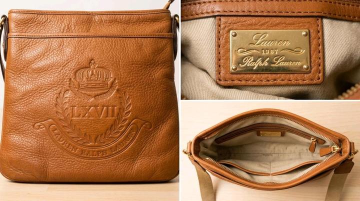 Кожаная сумка через плечо Lauren Ralph Lauren (кроссбоди)