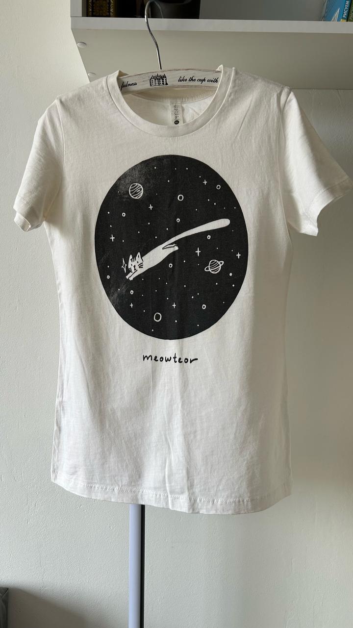 Next Level Apparel Винтажная футболка Next Level «Meowteor» (USA, архивный релиз).